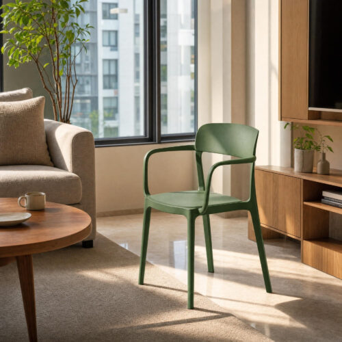 Curved Accent Armchair