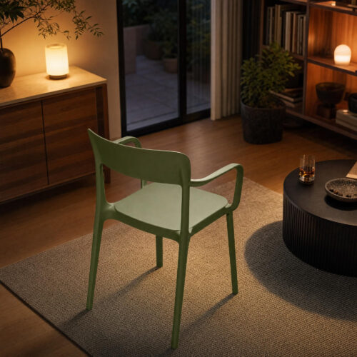 Curved Accent Armchair