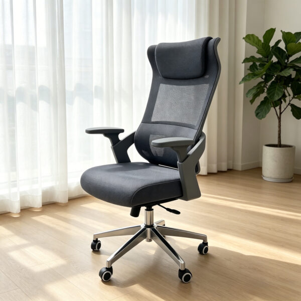 Breathable Mesh-Fabric High-Back Office Chair