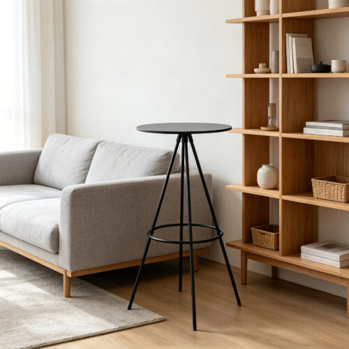 Slim-Frame Round Bar Table