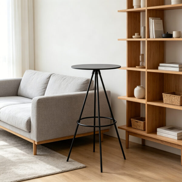 Slim-Frame Round Bar Table