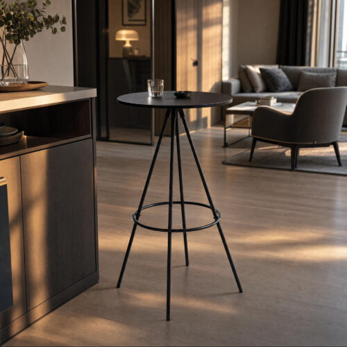 Slim-Frame Round Bar Table