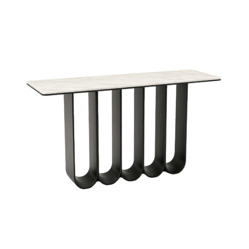 Sintered Stone Console Table with U-Shaped Base