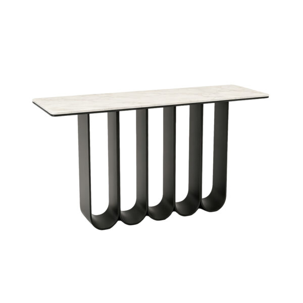 Sintered Stone Console Table with U-Shaped Base