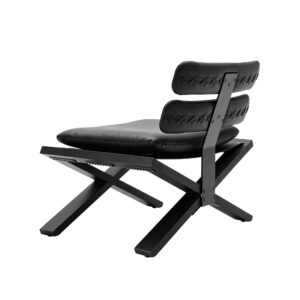 Modern Black Ash Wood Lounge Chair