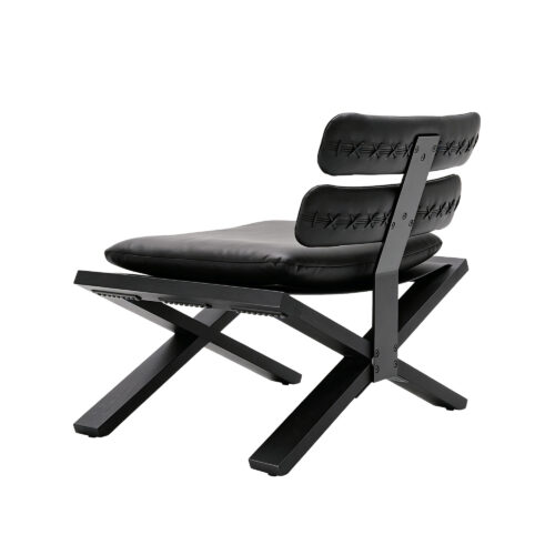 Modern Black Ash Wood Lounge Chair