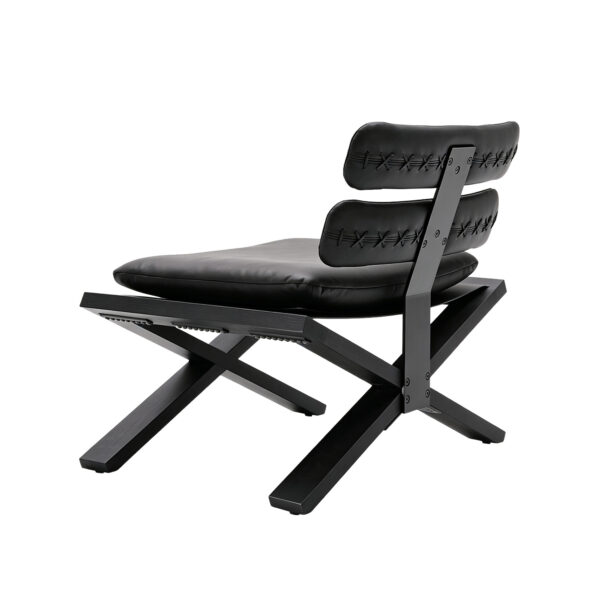 Modern Black Ash Wood Lounge Chair