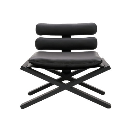 Modern Black Ash Wood Lounge Chair