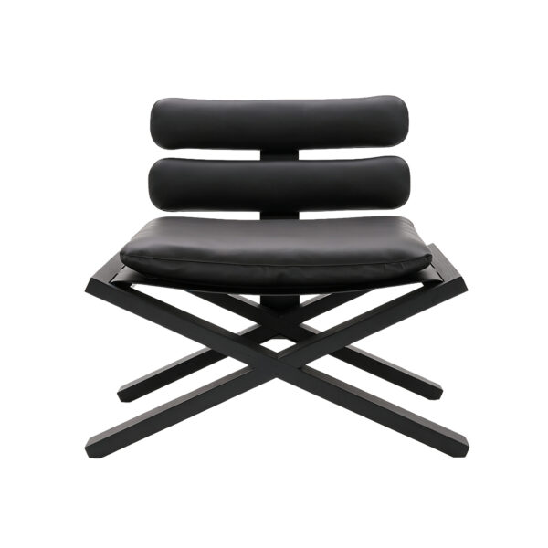 Modern Black Ash Wood Lounge Chair