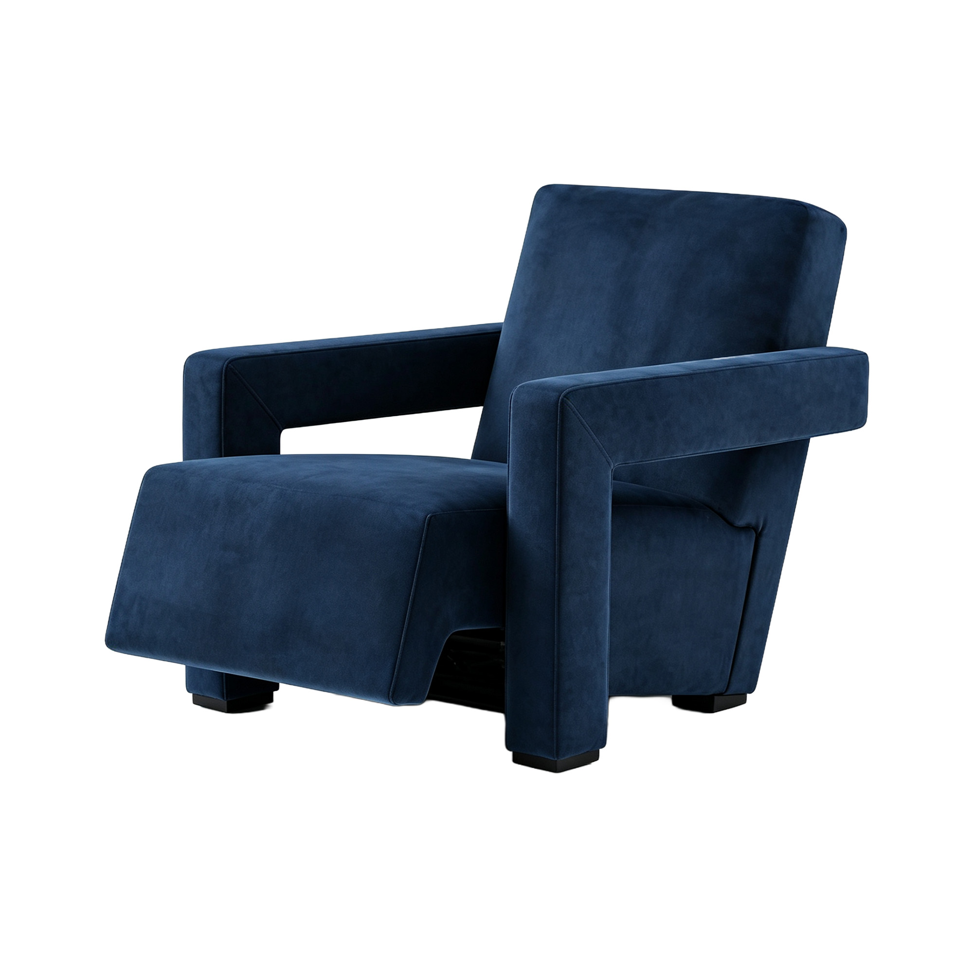 Blue Fabric Lounge Chair