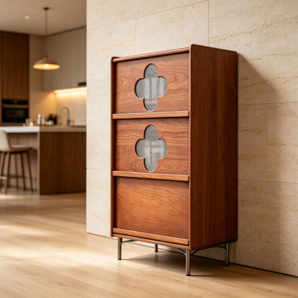 Glass Panel Storage Cabinet