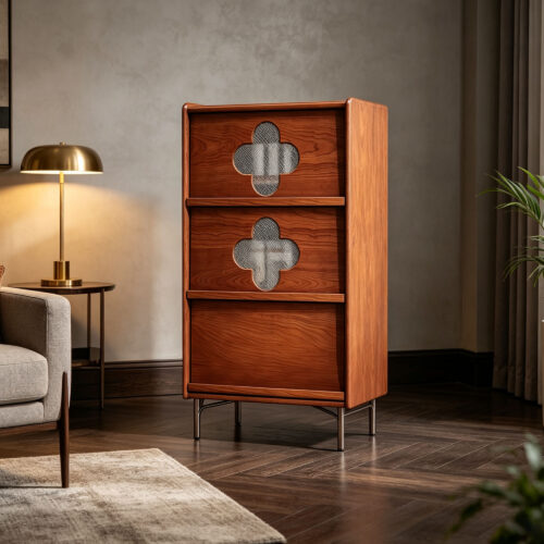 Glass Panel Storage Cabinet