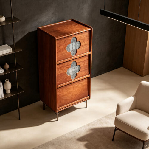 Glass Panel Storage Cabinet