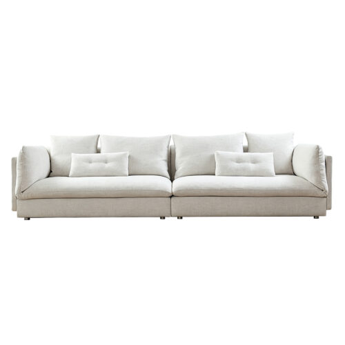 White Fabric Modular Sofa