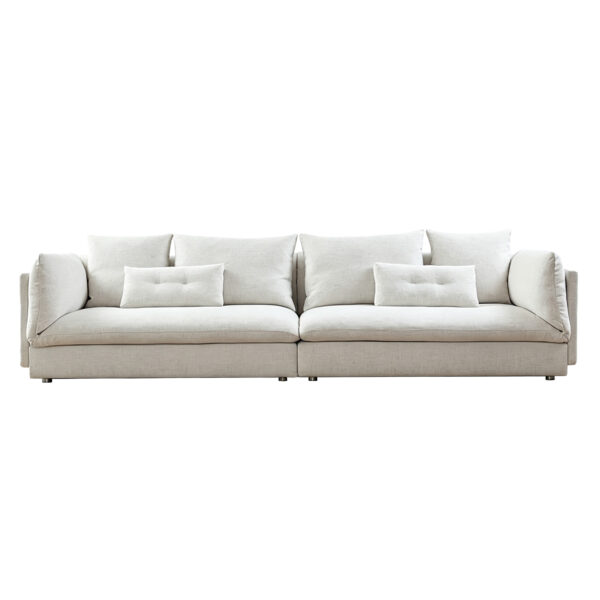 White Fabric Modular Sofa