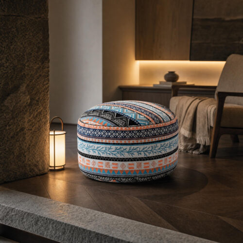Bohemian Patchwork Bean Bag Ottoman