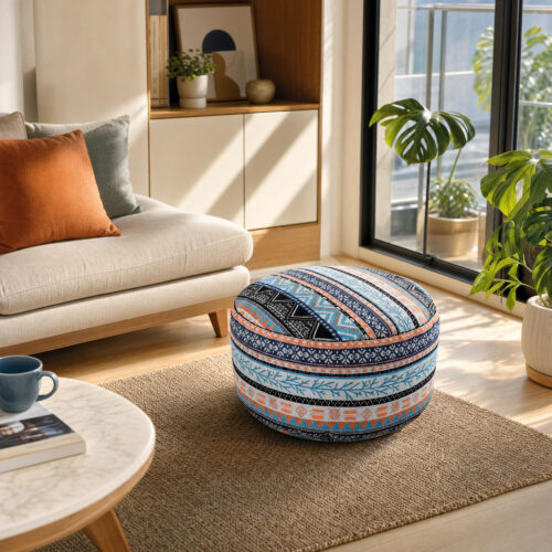 Bohemian Patchwork Bean Bag Ottoman