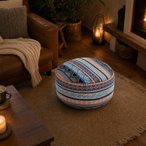 Bohemian Patchwork Bean Bag Ottoman