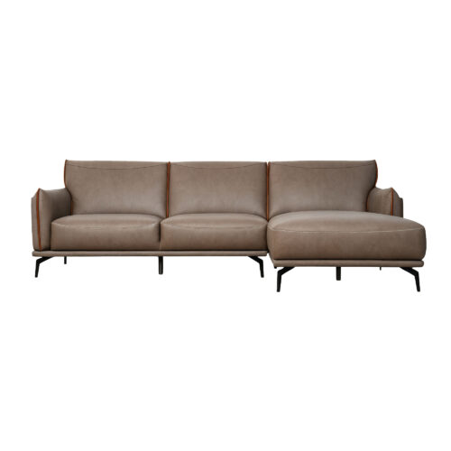 Grey One-Arm Modular Sofa Loveseat