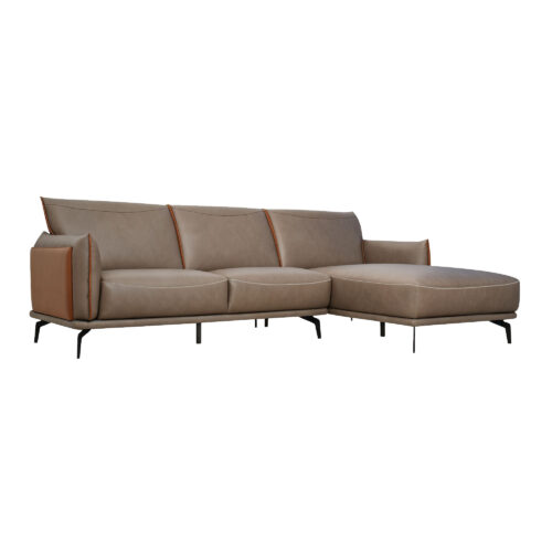 Grey One-Arm Modular Sofa Loveseat