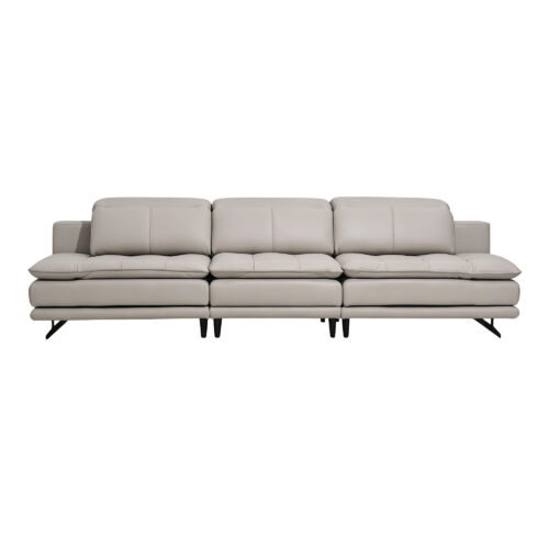 Grey One-Arm Modular Sofa Chair