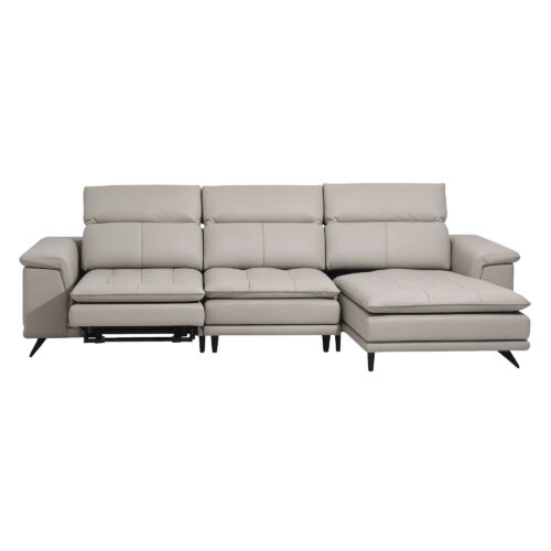 Grey One-Arm Modular Sofa Chair