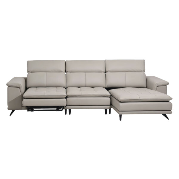 Grey One-Arm Modular Sofa Chair