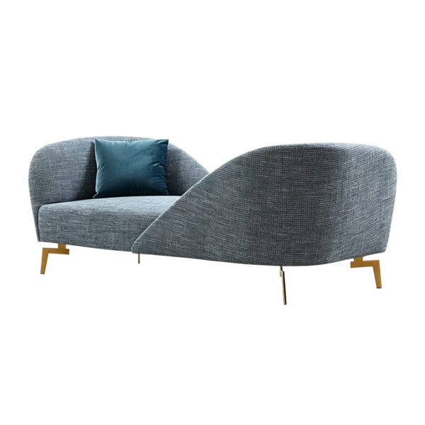 Modern Grey Curved Sofa