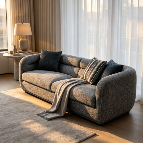 Rounded Track Arm Sofa