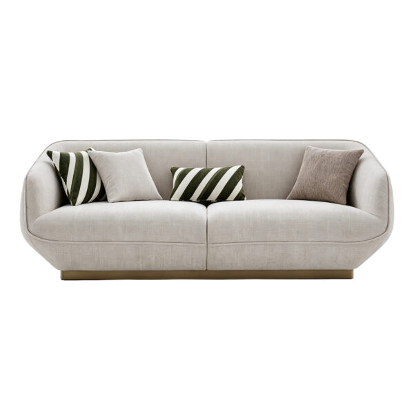 Curved Upholstered Sofa