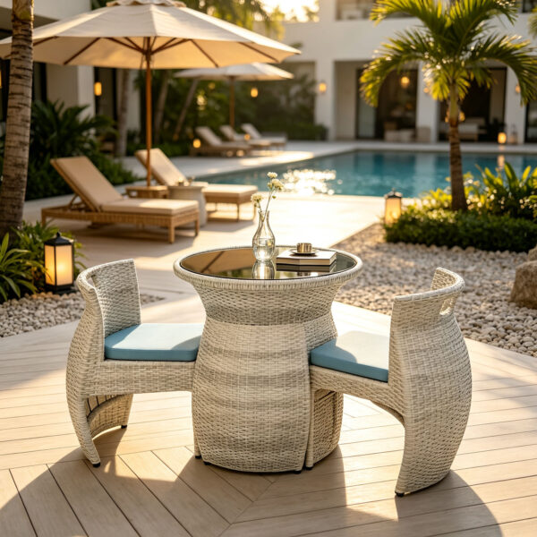 Round Outdoor Bistro Set