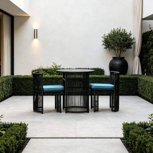 Round Rattan Bistro Set